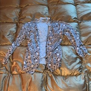 H&M black and white printed cardigan!